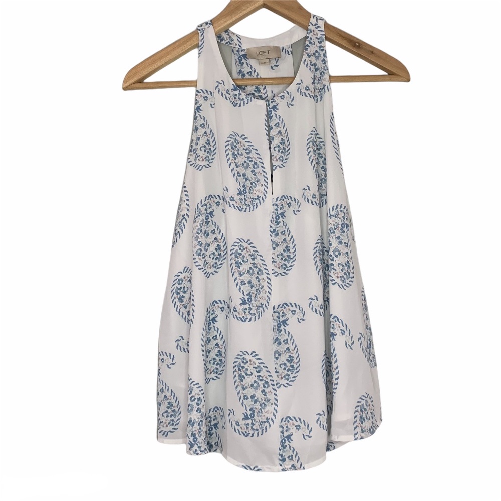 Loft Outlet Women's Top Sleeveless Paisley Print